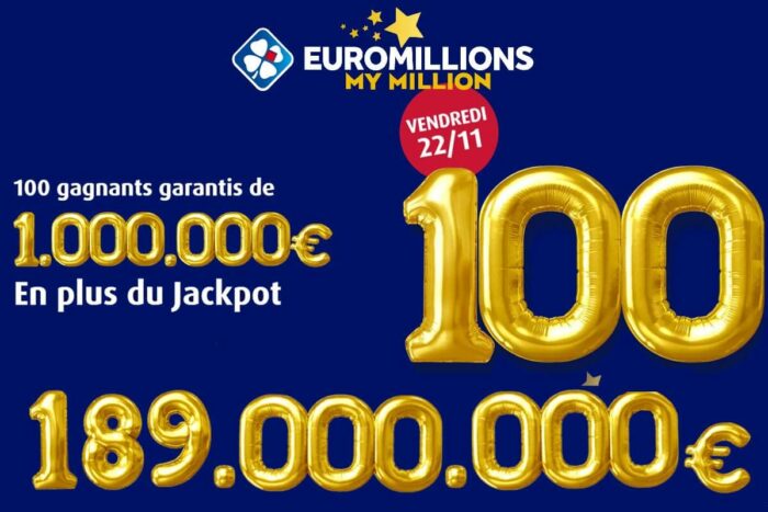 EuroMillions : méga jackpot de 189 millions d’euros et 100 millionnaires, du jamais vu en 20 ans !