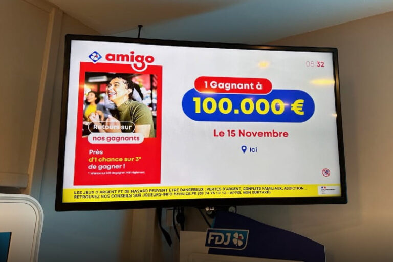 Amigo FDJ : à Compiègne, un joueur remporte le gros lot de 100 000€ en misant 8€ seulement !