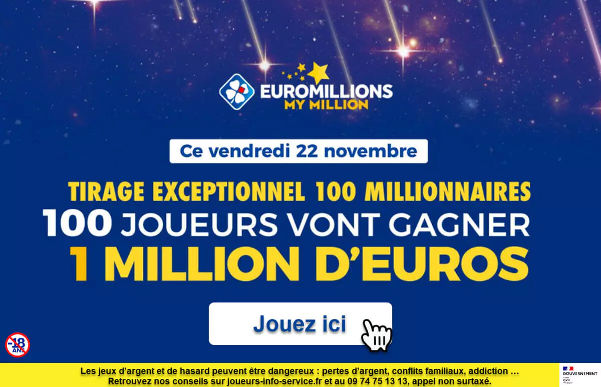 Jouer à Euromillions et sa pluie de millionnaires