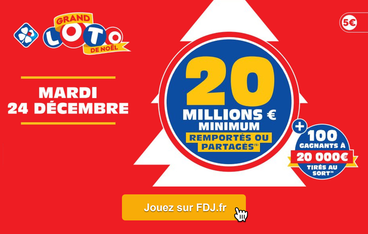 Jouer pour ce Grand Loto de Noël du mardi 24 décembre 2024