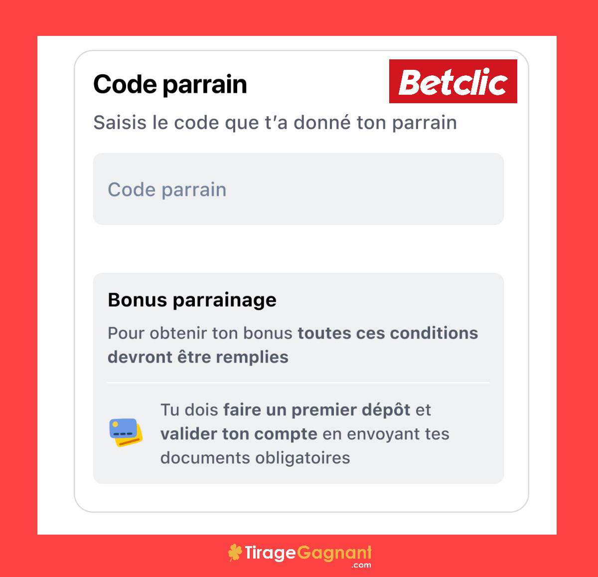 Obtenir le code parrain Betclic pour parrainer vos amis, votre famille