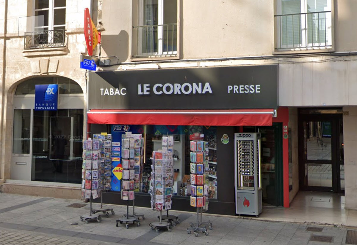 Le tabac presse "Le Corona" où la grille gagnante Loto a été jouée