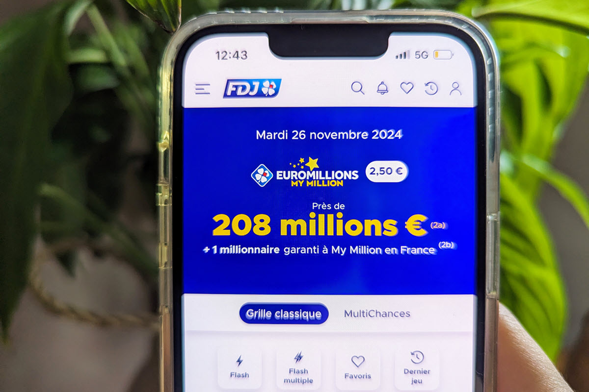 Résultat EuroMillions FDJ du mardi 26 novembre un nouveau millionnaire en France au tirage