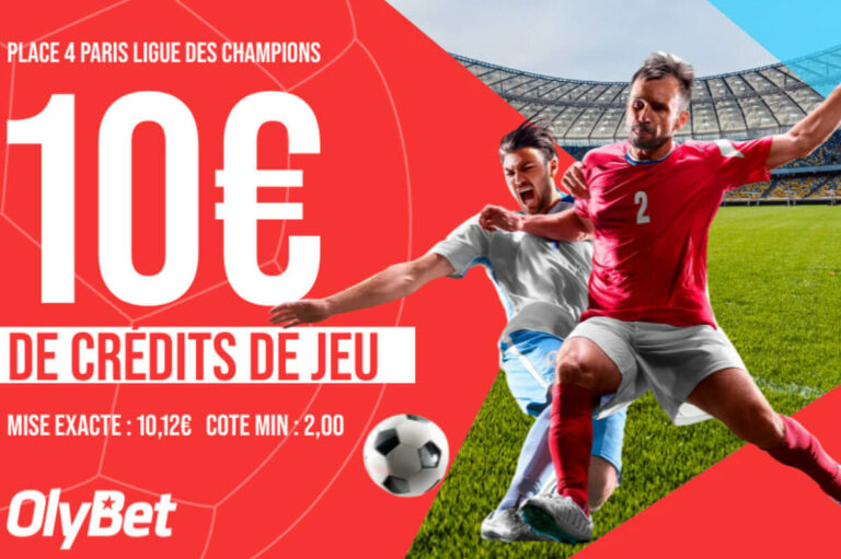 Gagnez 10€ de crédits de jeu avec OlyBet et la Ligue des Champions ce 10 décembre