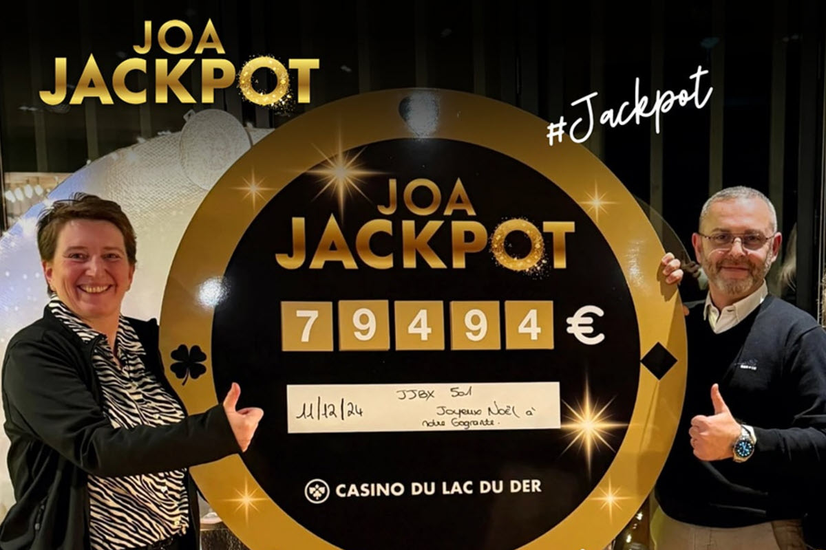 La présentation du jackpot record du Casino du Der par l'équipe de l'établissement JOA