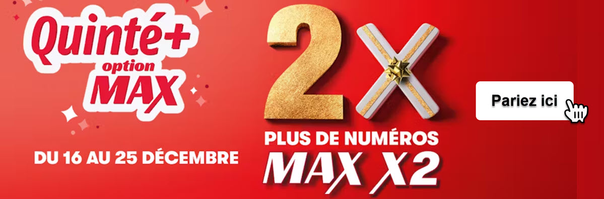 Quinté Option Max : multipliez vos gains par 2 jusqu'à 10