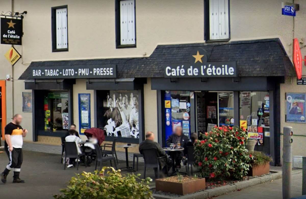 Bar tabac étoile de Montgermont près de Rennes qui a vendu le ticket gagnant CASH