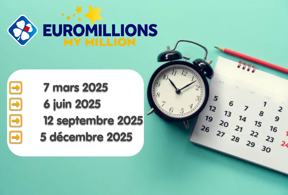 Le calendrier complet des méga jackpot Euromillios prévus en 2025