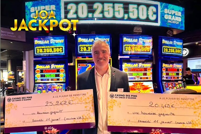 Casino des Sables d’Olonne : deux jackpots sur la même machine en moins de 24 heures !