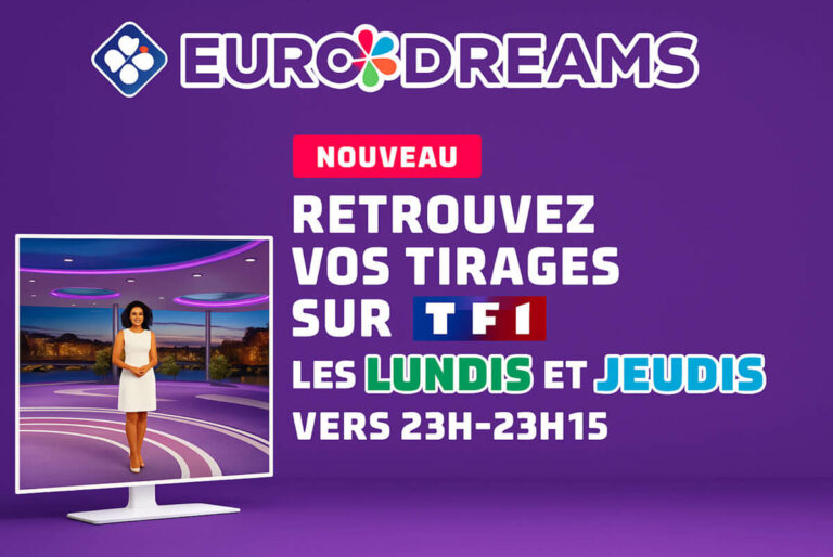 Tirage EuroDreams : une émission diffusée à 23h00 sur TF1 lundi et jeudi soir