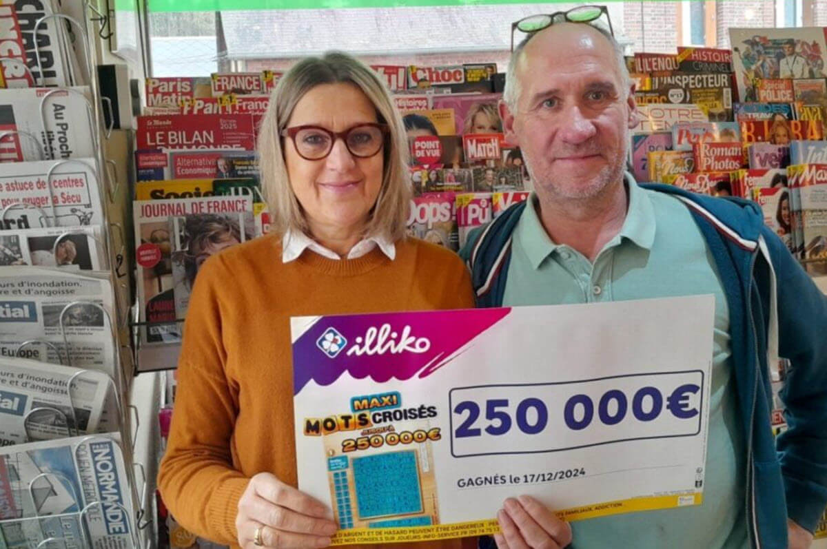 Sylvie et Frank Rossi, les gérants du Charlevalais à Charleval, point de vente qui a vendu le ticket gagnant Maxi Mots Croisés