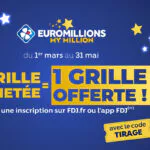 Super cagnotte EuroMillions : 1 grille achetée = 1 grille offerte avec ce code promo exclusif