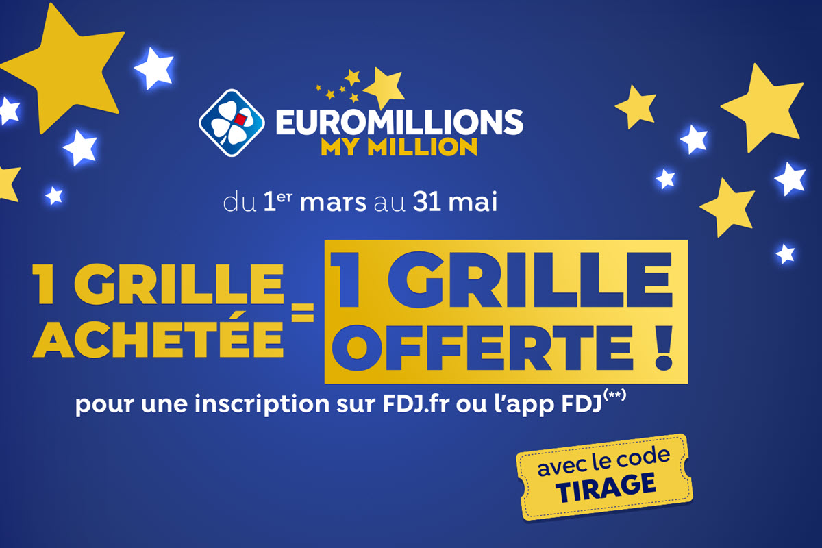 Super tirage Euromillions : cagnotte record de 162 millions d'euros et jusqu'à 4 grilles offertes aujourd'hui !