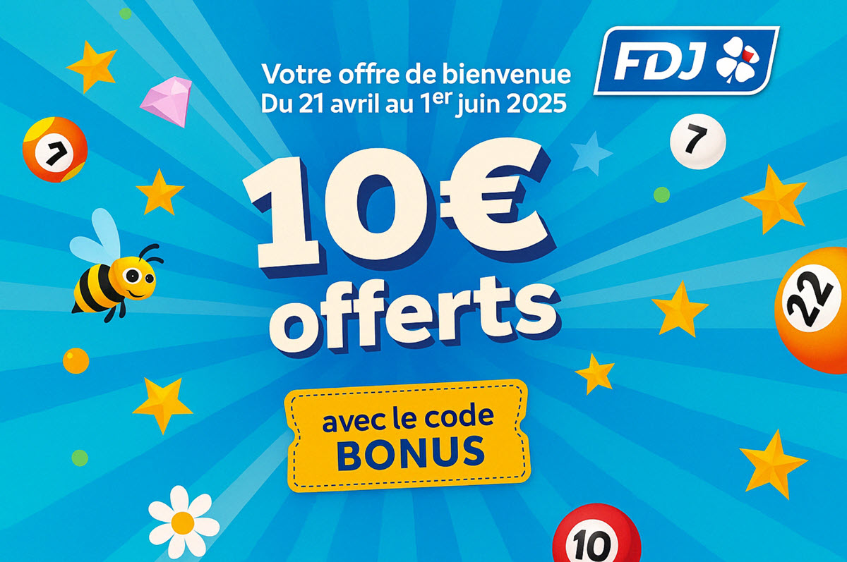 Code promo FDJ : 10€ offerts en jouant à EuroMillions ce vendredi 9 mai