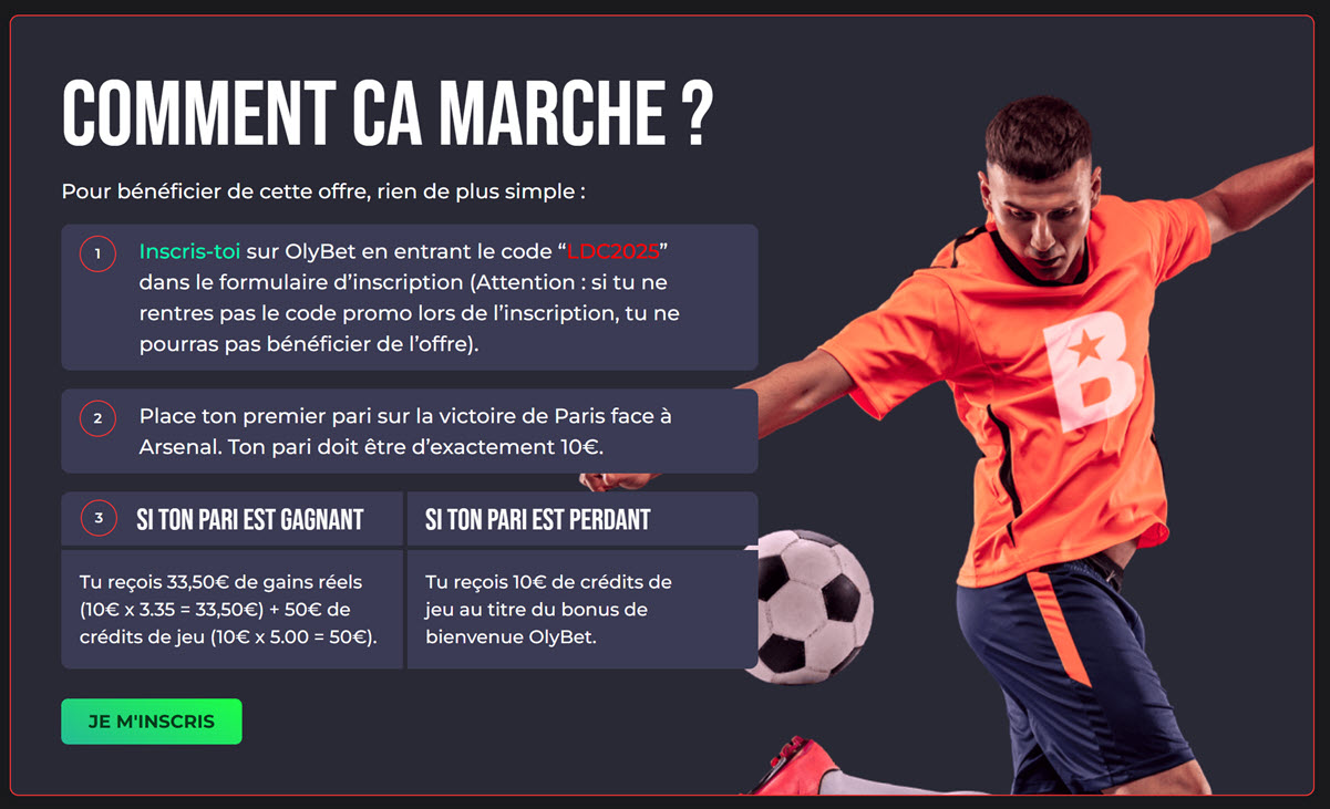 Olybet : comment fonctionne la promotion