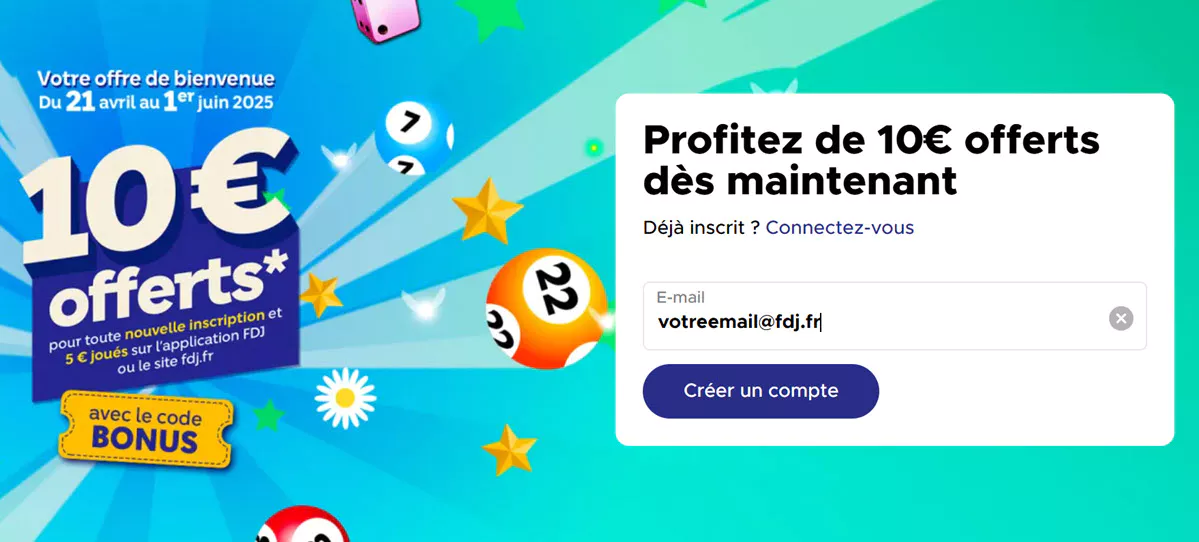 Nouveau code promo FDJ du 21 avril au 1er juin 2025