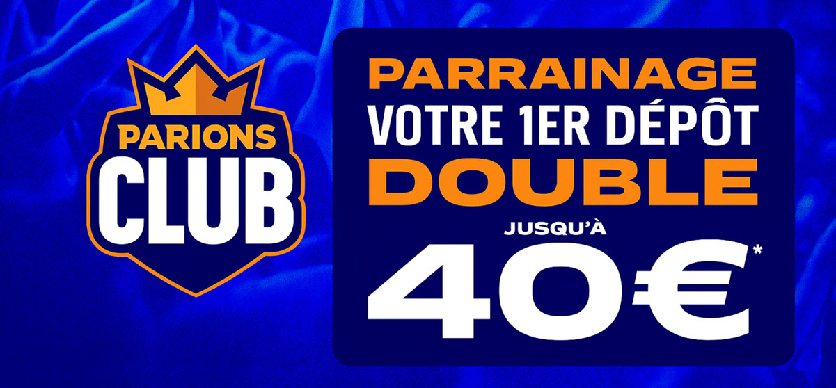 40€ de freebets à gagner en tant que filleul sur Parions Sport