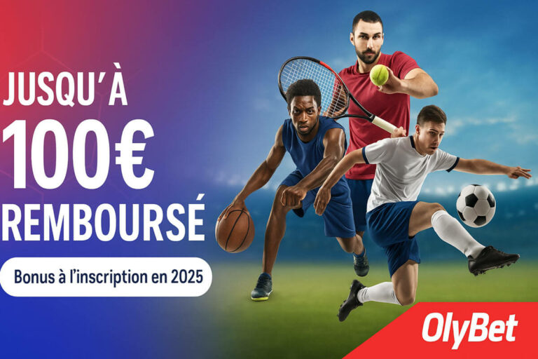 Bonus Olybet : 100€ remboursé en paris gratuits (50€ 1er pari + 50€ cashback) | Mai 2025
