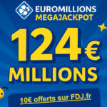 EuroMillions : 4 grilles offertes pour le jackpot de 124 millions d’euros avec un code promo
