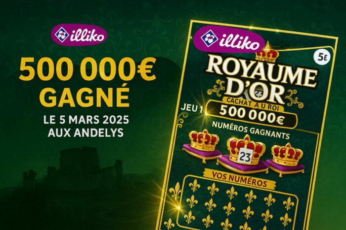FDJ : une normande gratte un ticket Royaume d’Or aux Andelys, elle découvre 500 000€ derrière le numéro 23 !