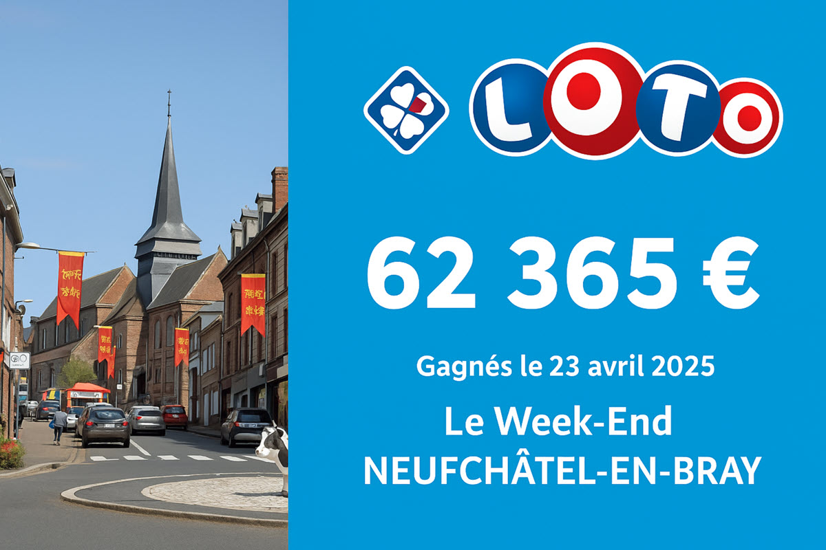 Loto FDJ : à Neufchâtel-en-Bray, un joueur normand remporte 62 000€ et passe tout près du jackpot