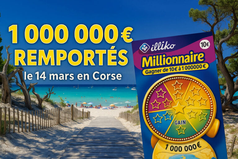 FDJ : un joueur corse gagne 1 million d’euros avec son 2e ticket de Millionnaire