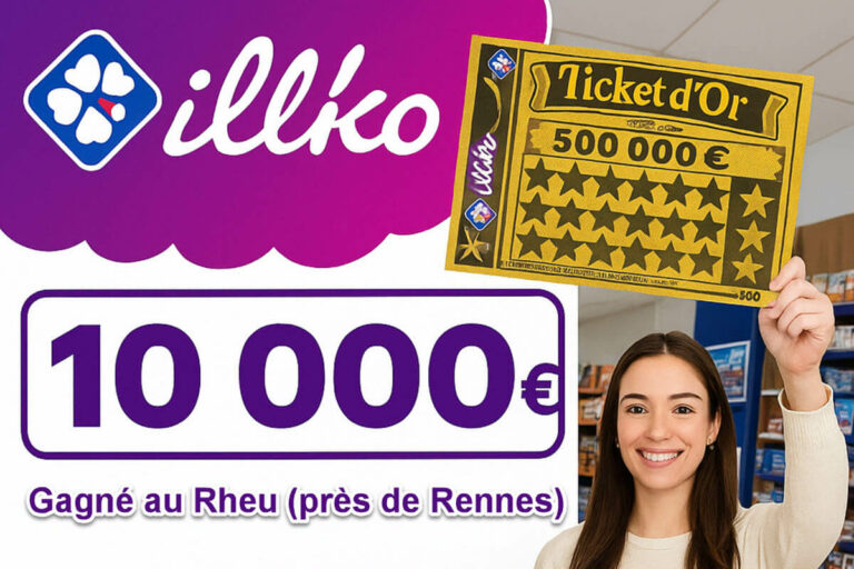 FDJ : 10 000€ remporté près de Rennes en grattant un Ticket d’Or, à deux doigts des 500 000€