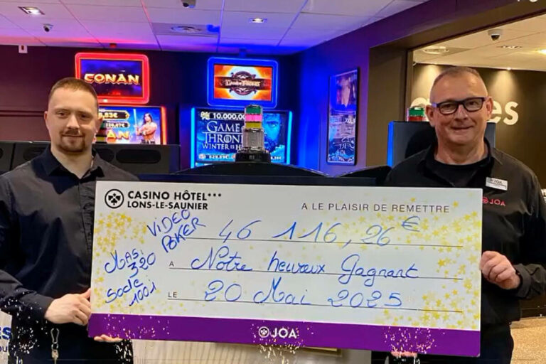 Casino à Lons-le-Saunier : il remporte plus de 46 000 €, l’un des jackpots record de l’année