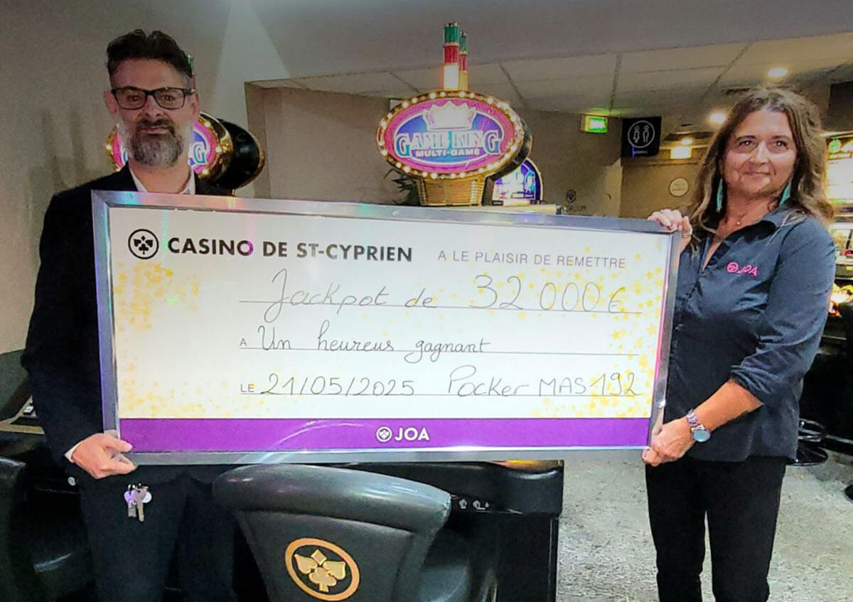 Jackpot de 32 000€ remporté au Casino de Saint-Cyprien 