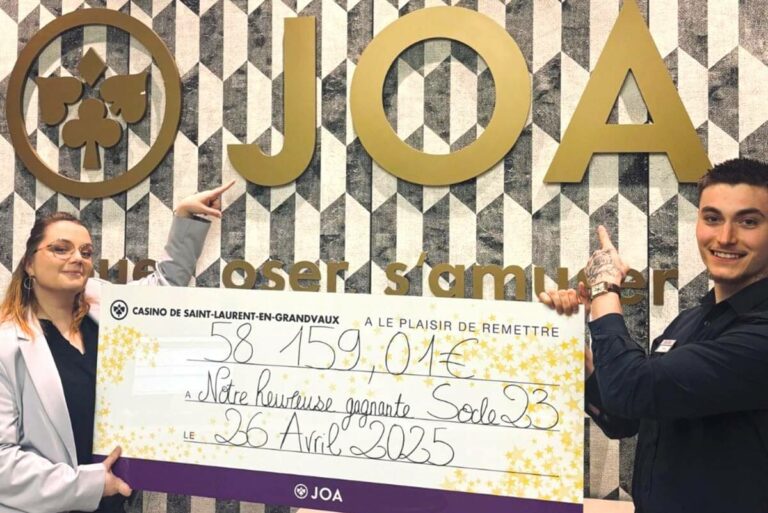 Casino : une joueuse mise 8 cts et rafle plus de 58 000 €, un record à Saint-Laurent-en-Grandvaux