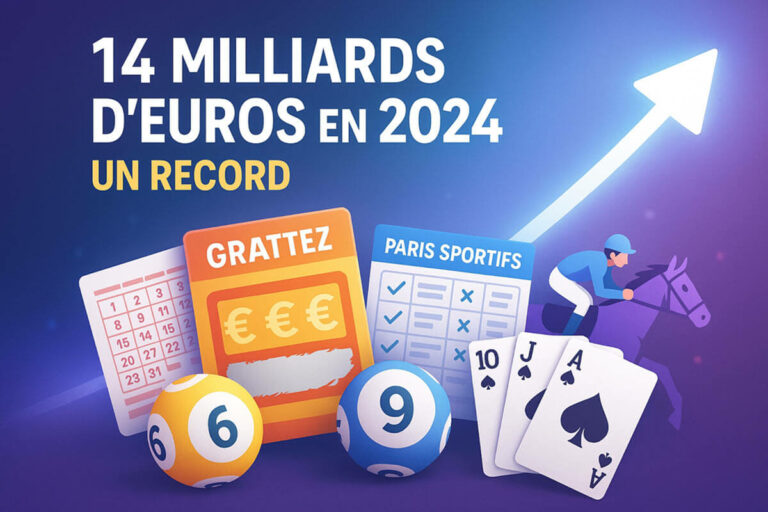 Jeux d’argent : le marché atteint un produit brut de jeux record de 14 milliards d’euros en 2024, FDJ en tête !