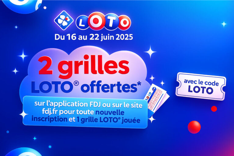 Promo FDJ : 2 grilles Loto offertes cette semaine jusqu’à dimanche, le code promo à ne pas rater !