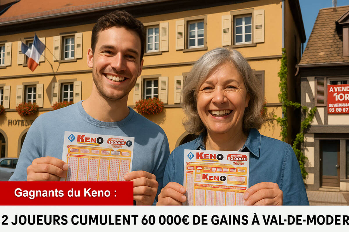 FDJ : 2 gagnants Keno le même jour à Val-de-Moder pour 60 000€ de gain !