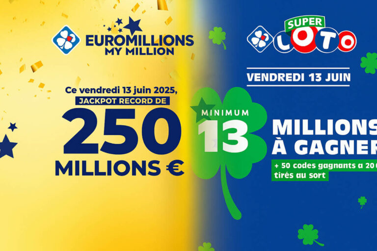 Vendredi 13 : EuroMillions et Super Loto cumule 263 millions d’euros, un record inĂ©dit pour ce jour de chance