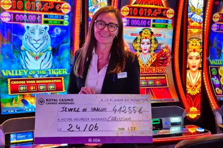 Casino de Cannes-Mandelieu : une joueuse s’offre 41 285 € aux machines à sous et s’offrira des vacances