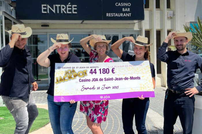 Casino de Saint-Jean-de-Monts : 44180€ remporté par une joueuse, gain record pour 2025