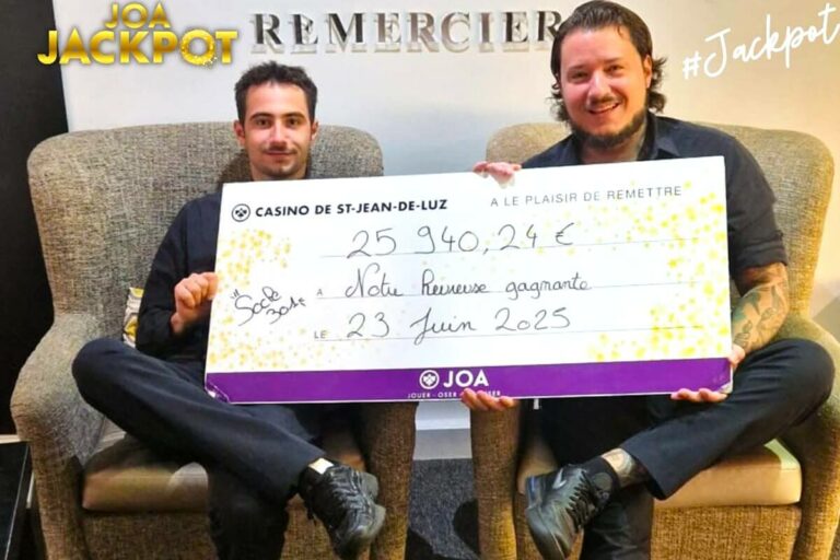 Casino : 3 jackpots dont un gain de 25900€ pour une joueuse fidèle à Saint-Jean-de-Luz