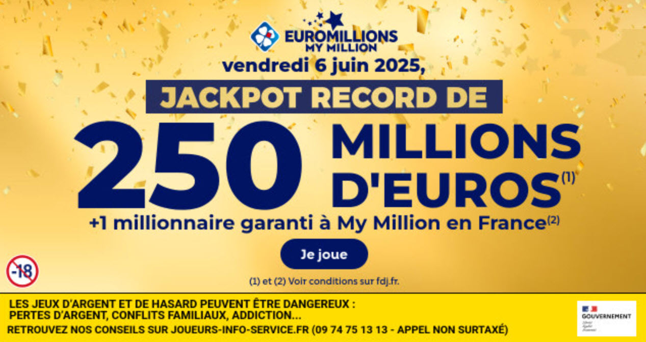 Jouer votre grille Euromillions aujourd'hui jusqu'à 20h15