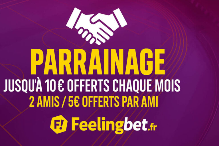 Parrainer un ami sur Feelingbet : 5€ offerts pour chaque filleul – Juin 2025