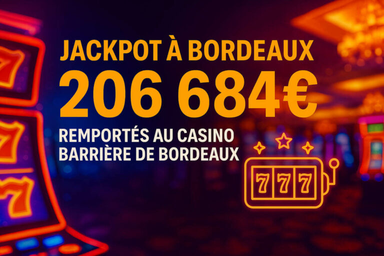 Casino : « un gain assez exceptionnel », plus de 206 000€ en misant seulement 2€ à Bordeaux