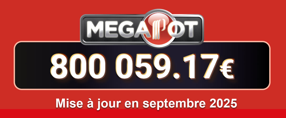 Le montant du megapot Partouche, le super jackpot est déjà à 800 000€ pour ce mois de septembre 2025