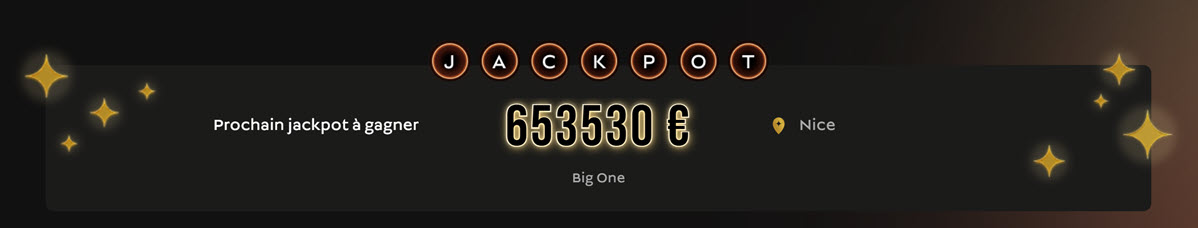 Prochain jackpot du Casino le Rhul à Nice, le Big One à 650 000€