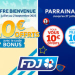 Promos de l’été FDJ : nouveau code promo et offre de parrainage, 20€ de e-crédits à cumuler