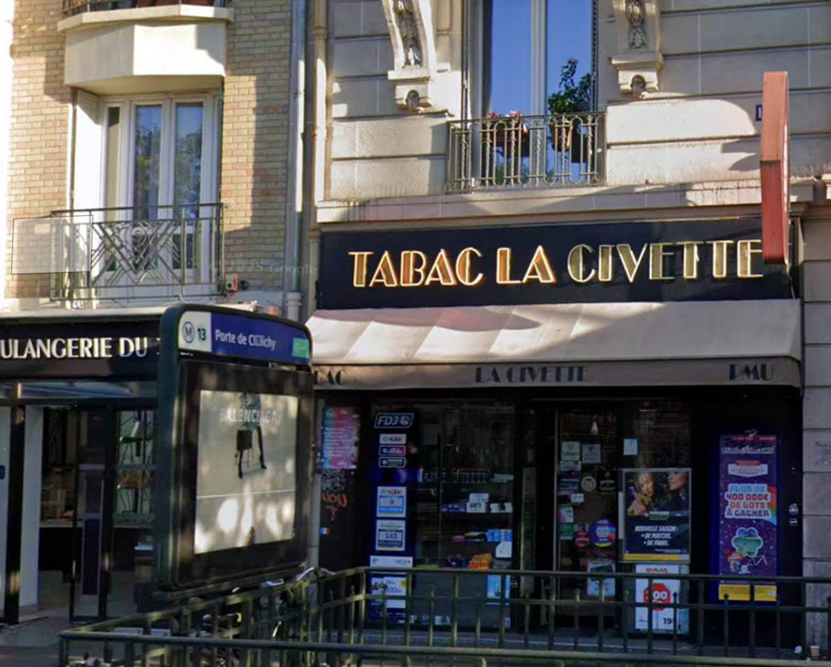 Le tabac La Civette dans le 17e arrondissement de Paris, là où la grille gagnante du Loto Mission Nature a été validée.