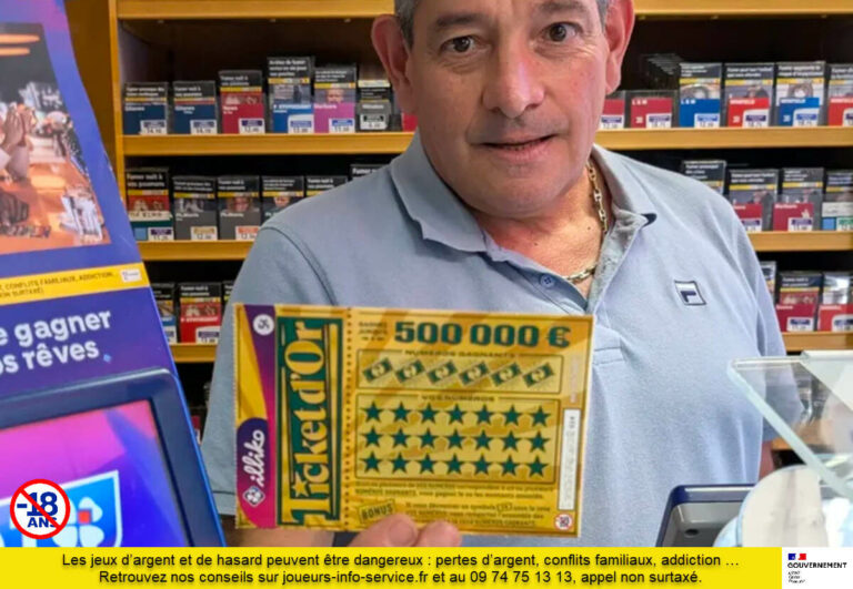 FDJ : « Je n’arrivais pas à y croire », un joueur remporte 500 000€ à Millau en grattant un Ticket d’Or
