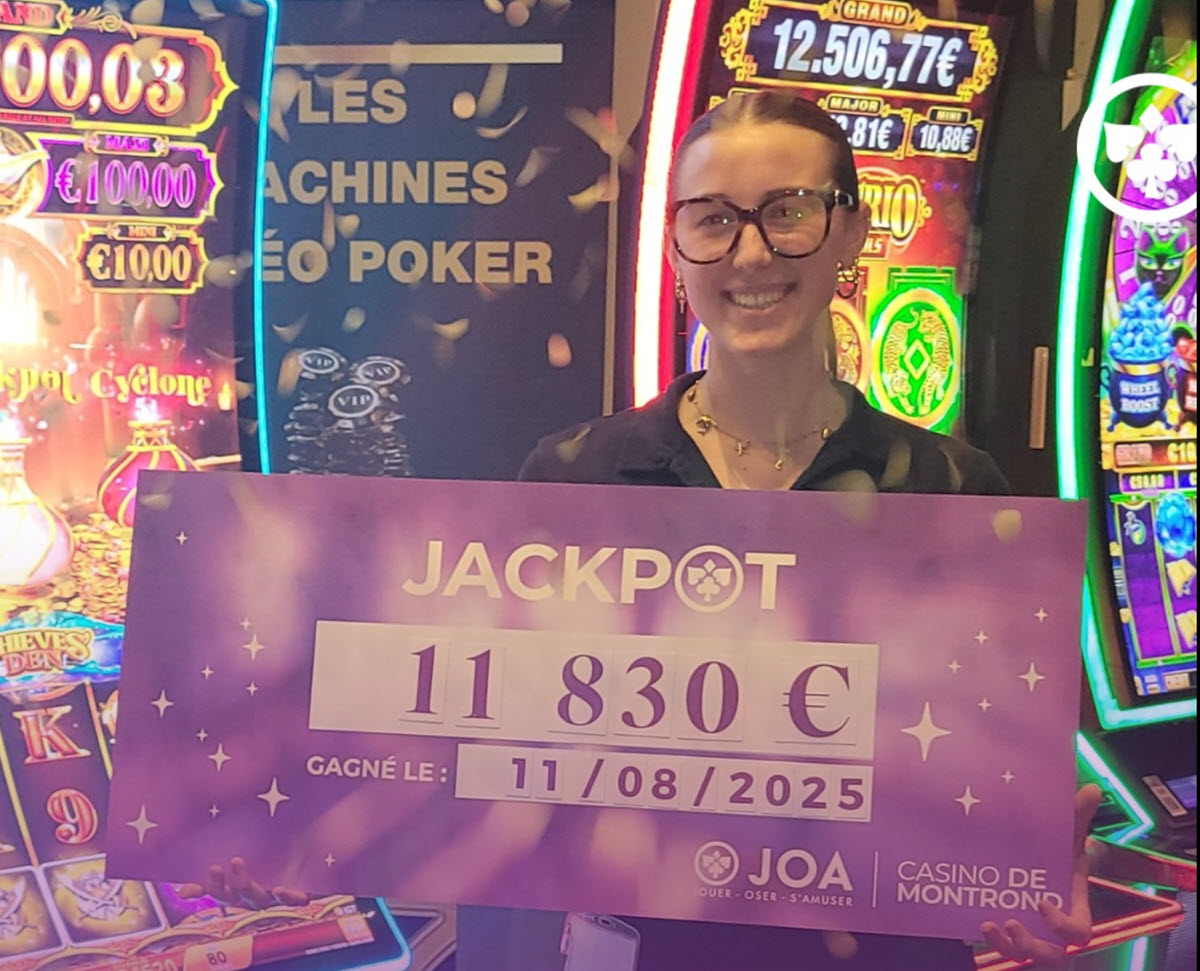 Un deuxième gagnant au Casino de Montrond-les-bains le 11 août aux machines à sous