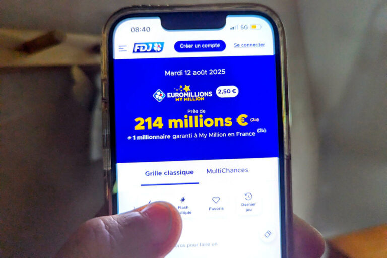 Tirage EuroMillions du mardi 12 août 2025 : mega jackpot de 214 millions d’euros, les pronostics du jour