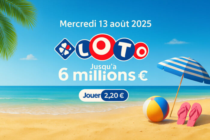 Tirage Loto FDJ du mercredi 13 août 2025 : jackpot de 6 millions d’euros, les numéros les plus attendus