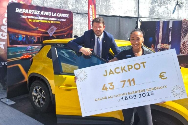 Casino de Bordeaux : un vacancier gagne deux jackpots dans la même journée, plus de 56 000€