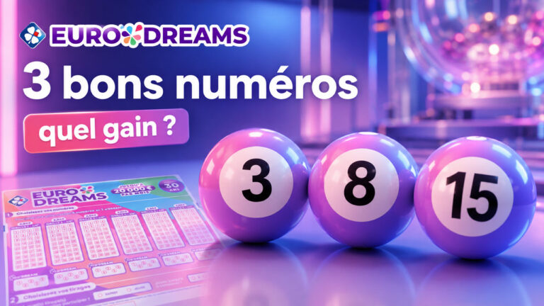 Gain 3 numéros EuroDreams : combien gagne-t-on en 2026 ?